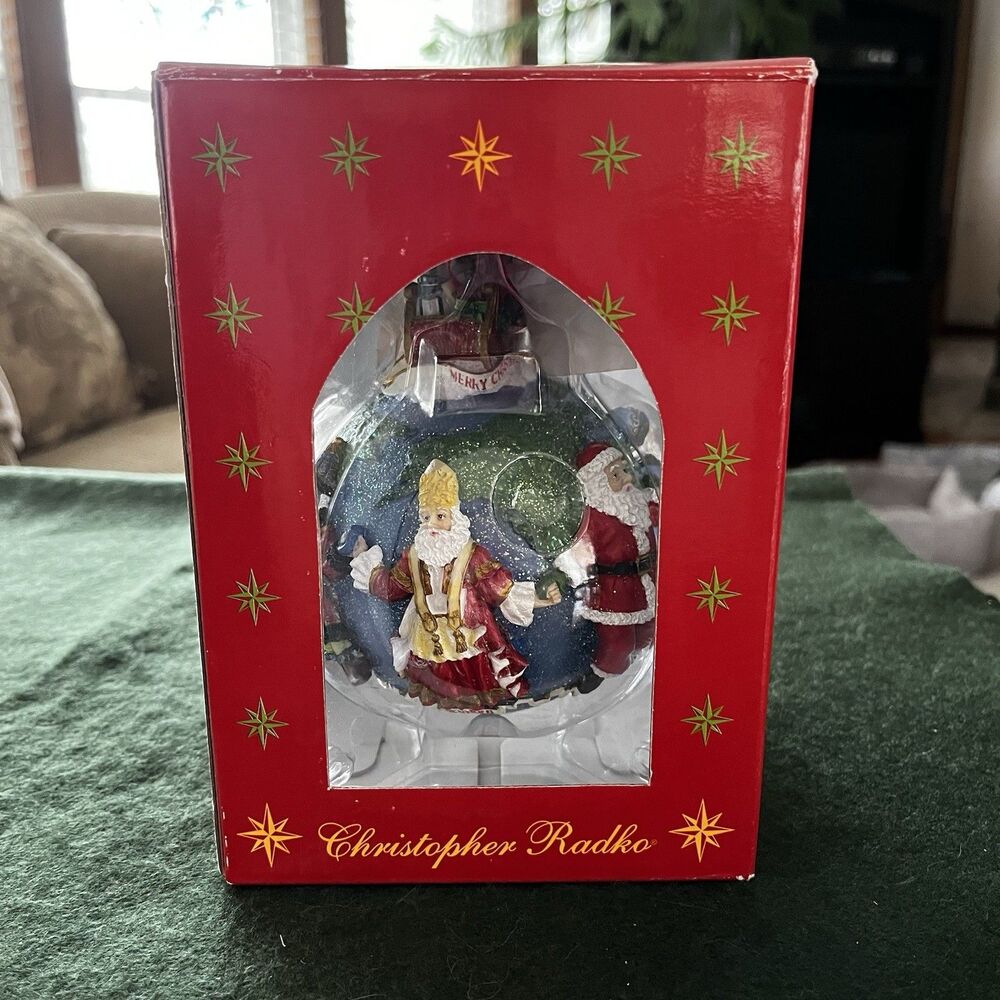Vintage Christopher Radko Santas Around The World Ornament Original Box New